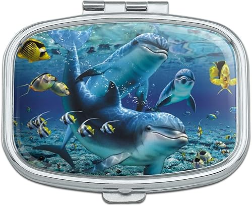 Caja de regalo rectangular de buceo de Coral Reef Dolphin Pals