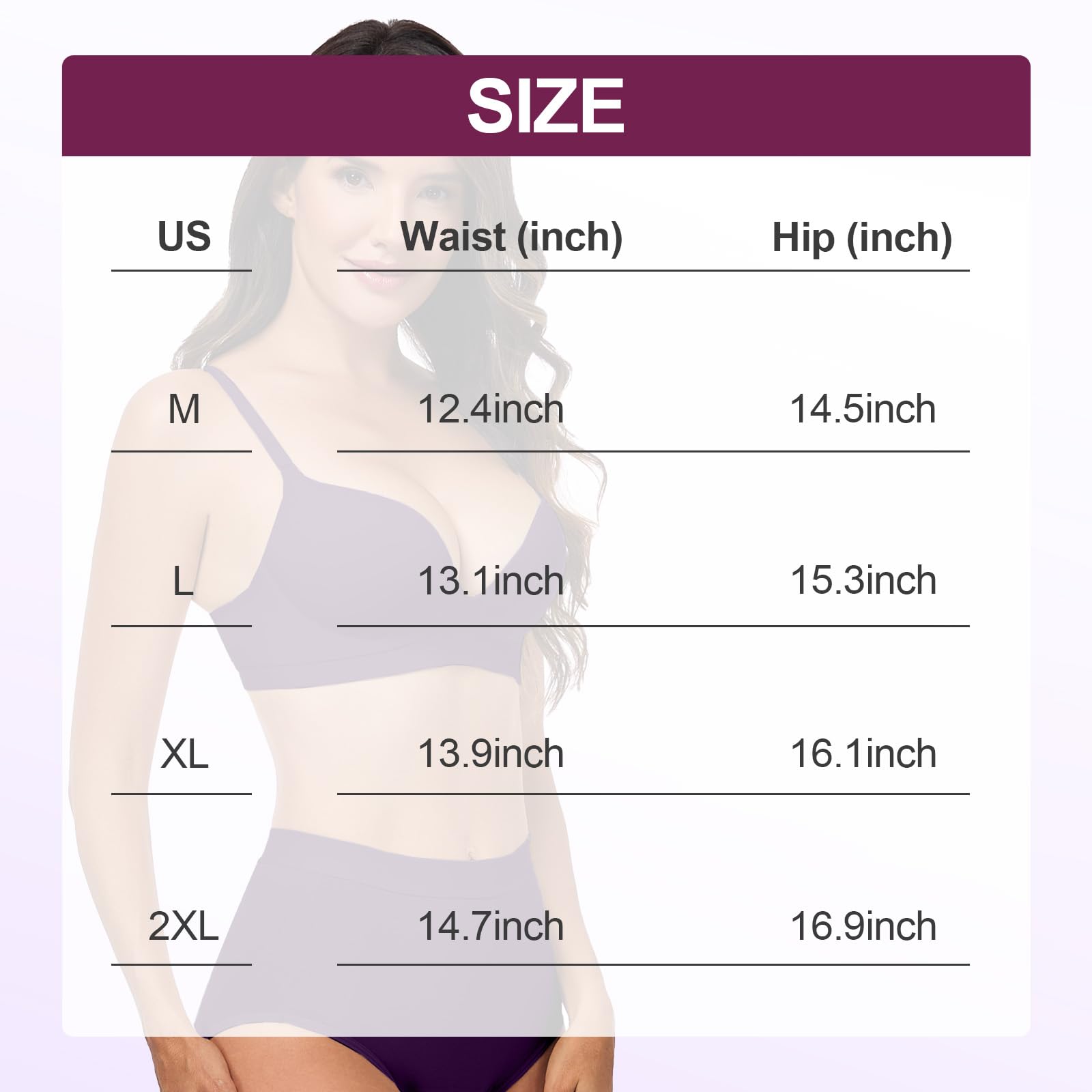 Inkontinenzunterwäsche für Damen, Saugfähigkeit 100 ml, auslaufsicher und waschbar Inkontinenz-Slip Periodenunterwäsche, Hoch taillierte Menstruationsslips für Nacht und aktive Nutzung,5er-Pack