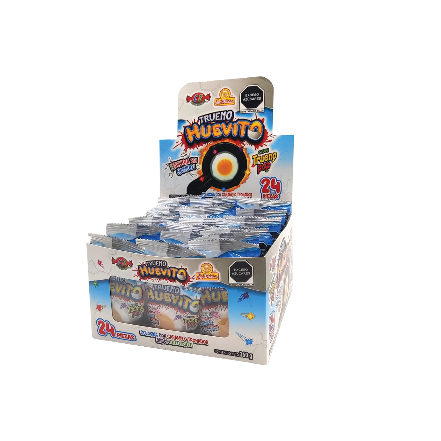 TRUENO HUEVITO 24PZS LAS DELICIAS CARAMELO TRONADOR : Amazon.com.mx ...