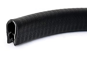 QWORK Carpet Edging, 1/4 Inch Black Edge Trim Bundled in 10 Feet Lengths