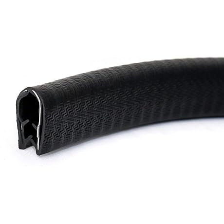 QWORK Carpet Edging, 1/4 Inch Black Edge Trim Bundled in 10 Feet Lengths