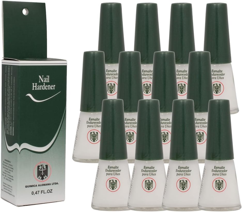 12 Bottles Quimica Alemana Nail Hardener 0.47 Oz