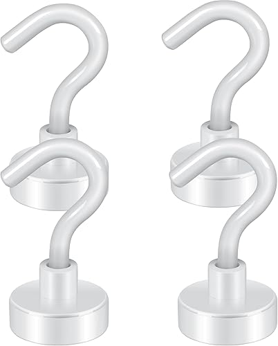 Neosmuk Ganchos magnéticos, imanes de tierra resistentes con gancho para refrigerador, gancho de crucero extra fuerte para colgar, colgador