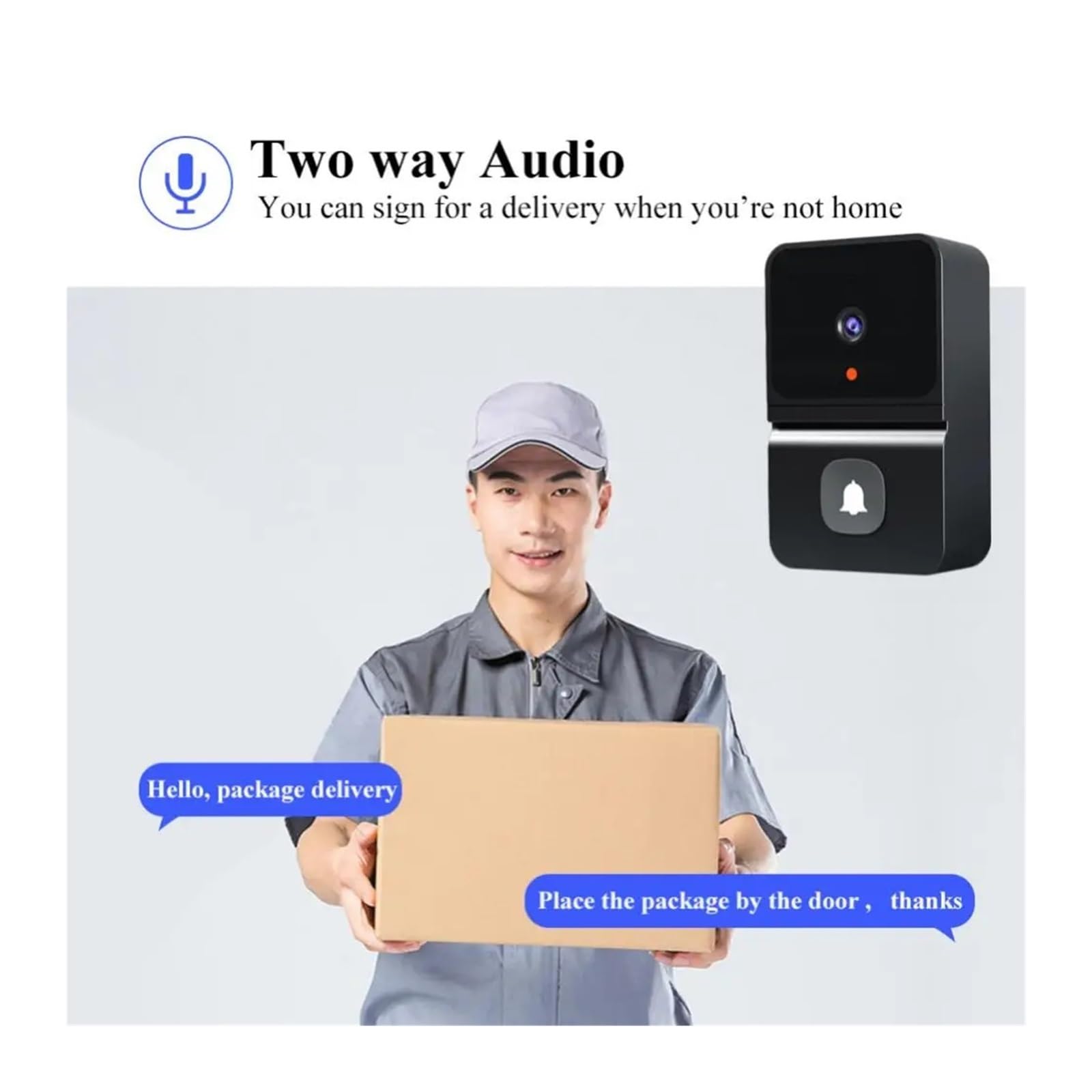 Caméra de Sonnette vidéo WiFi sans Fil