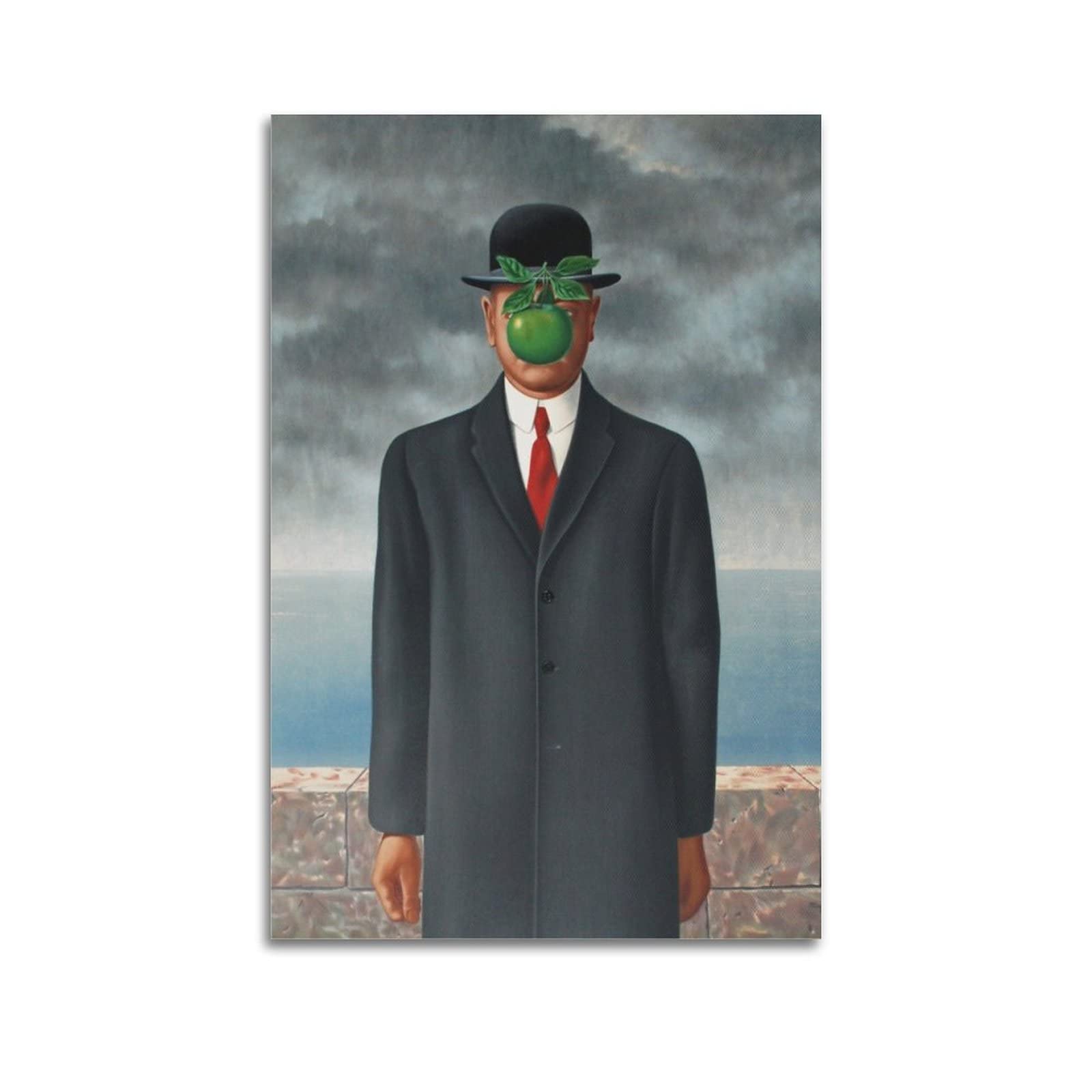Jaher Unframe-Style The Son Of Man By Rene Magritte Art Poster Wall Art Painting Decor Artworks 20X30inch(50X75cm)