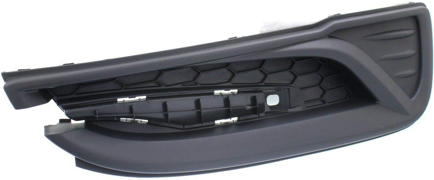 DAT AUTO PARTS Front Right Passenger Fog Light Hole Lamp Cover Grille Molding Trim Bumper Insert Replacement For 2013 2014 2015 Honda Civic 4 Door Sedan Black Textured Plastic HO1039113 71106TR3A61