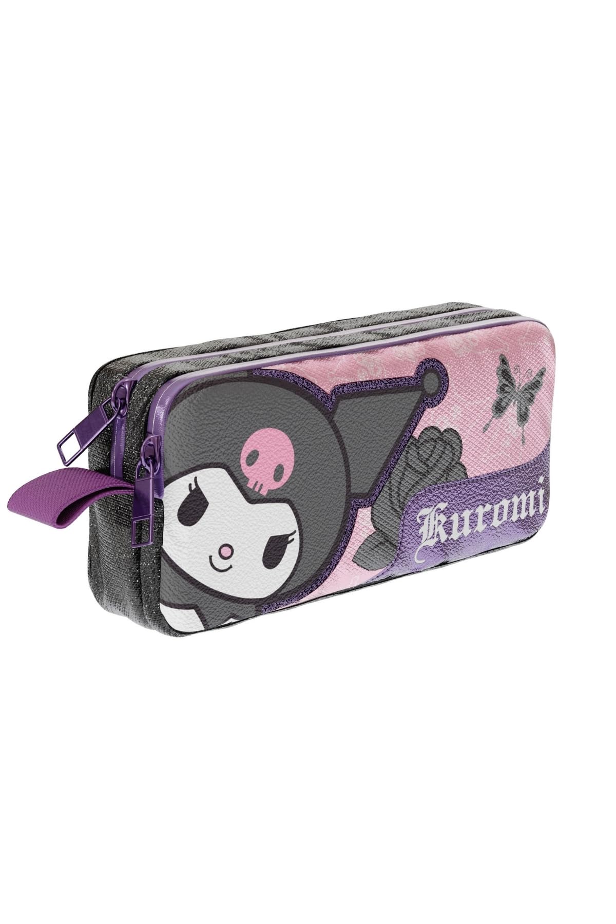 Wiggle Kuromi Temalı Lisanslı Premium 3'lü Okul Seti Sırt Çantası-Beslenme Çantası-Kalemlik