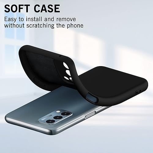 Miniatura 6 de Foluu Funda para OnePlus Nord N200 5G, funda protectora de goma de gel de silicona líquida con forro de microfibra suave, carcasa rígida delgada, a