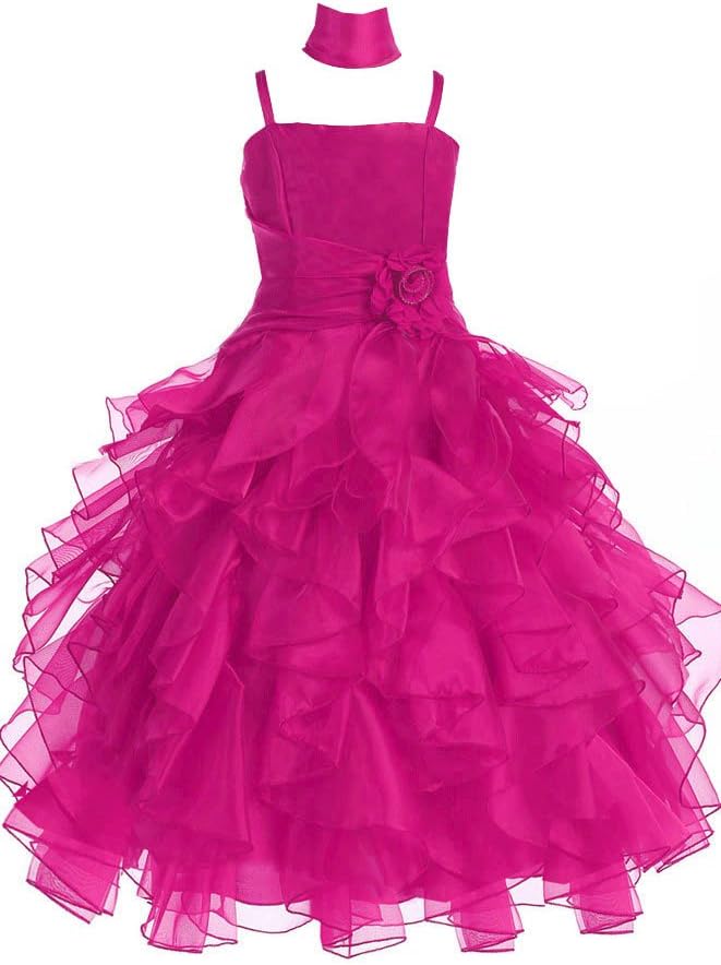 Amazon.com: Girls Fuchsia Flower Girl Pageant Dress Size 20: Special ...