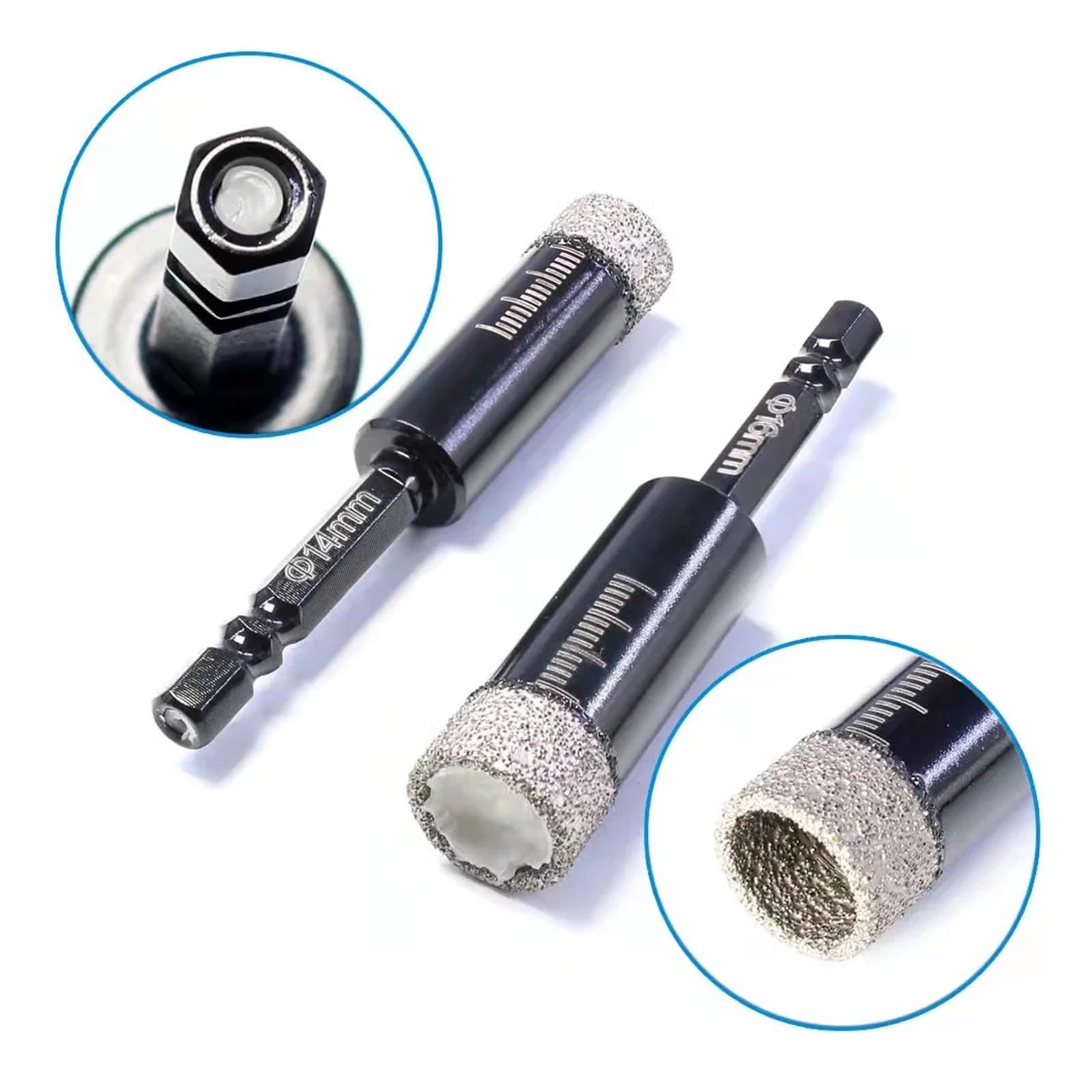 Punte da trapano a secco brasate con gambo esagonale, dimensioni 5 mm a 16 for piastrelle di ceramica, marmo, granito(16mm-5PCS)