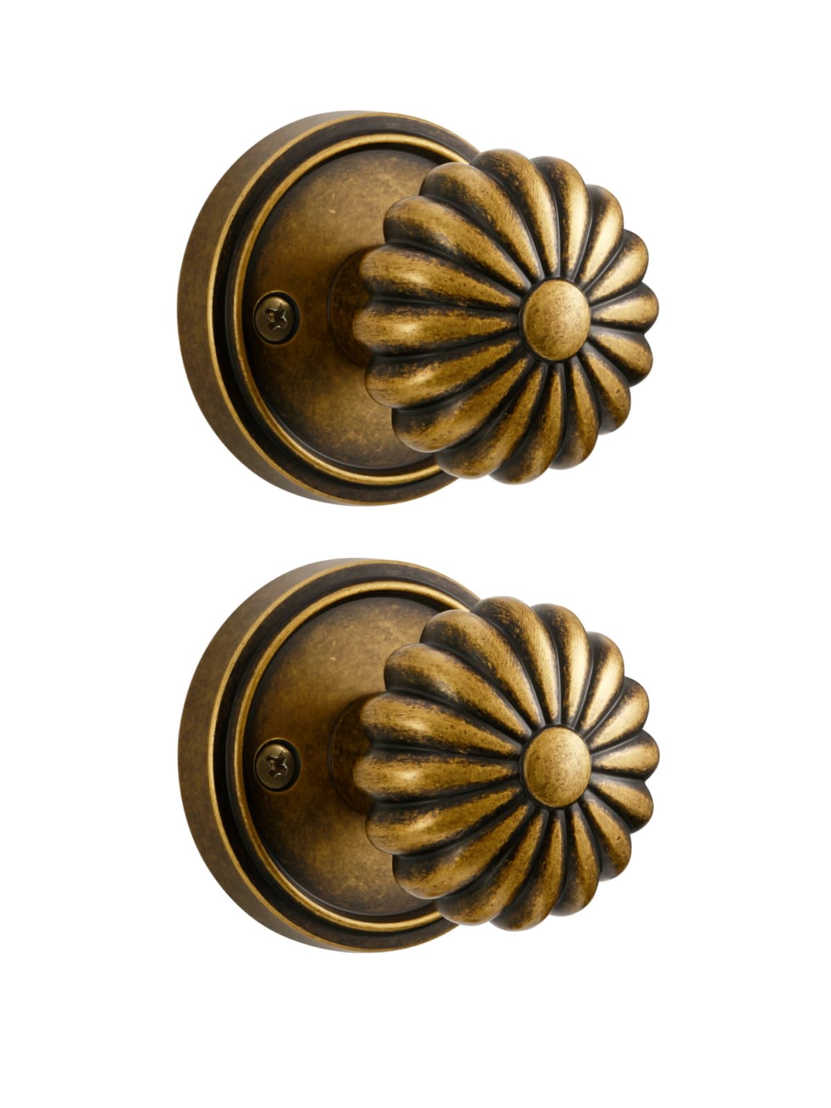 Antique Brass Door Knobs - Retro Privacy Handle -11