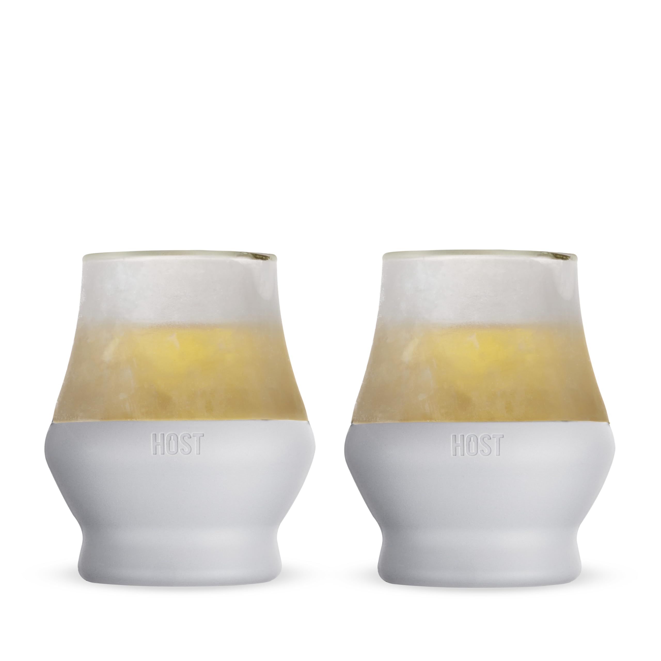 Host Glass Sipping Freeze Isolierte Trinkgläser für Bourbon, doppelwandige Gläser mit aktivem Kühlgel, Glasbecher, grau, 170 ml, 2 Stück