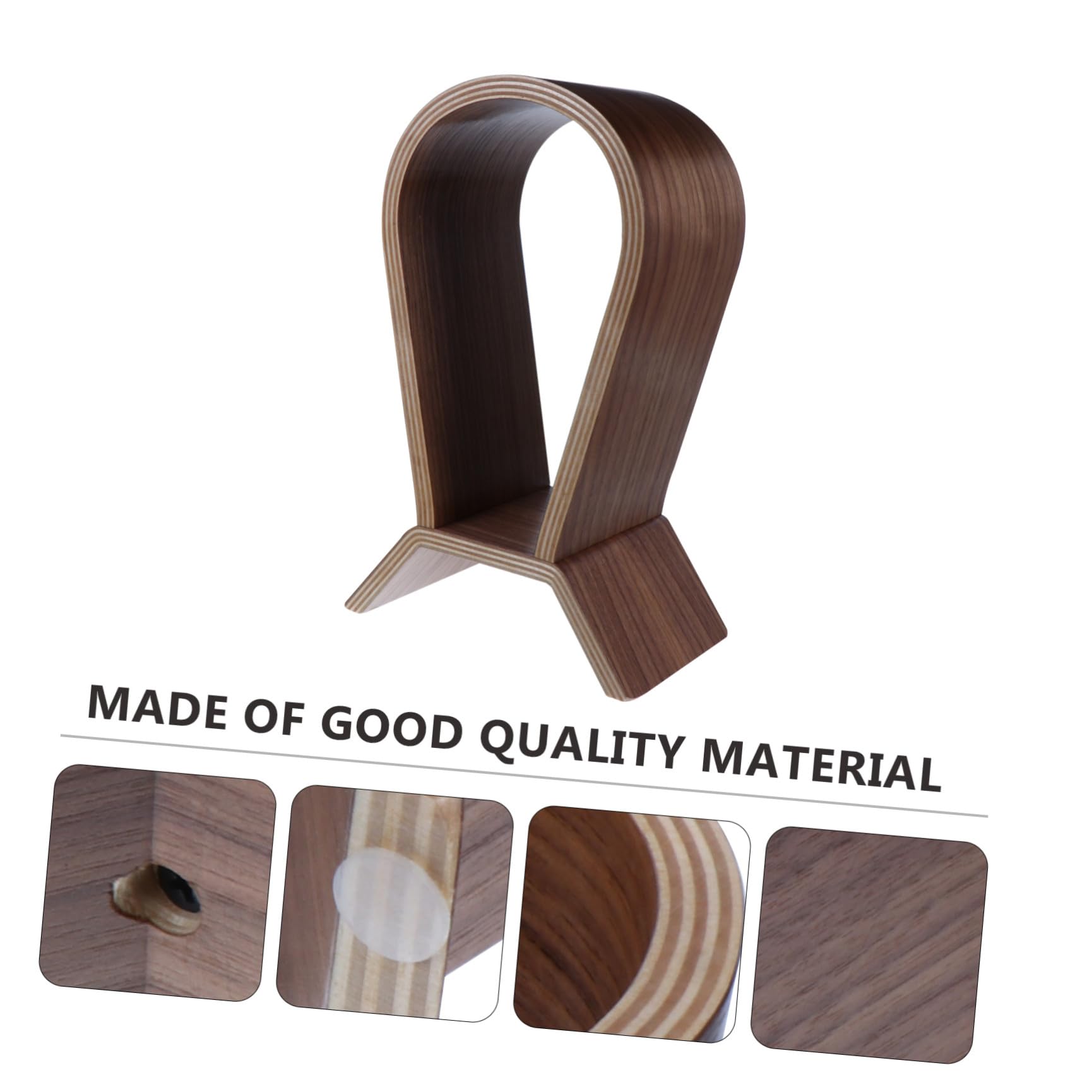 OSALADI Soporte para Auriculares Gaming en Madera de Nogal Natural Expositor Organizador para Auriculares Gaming y Oficina