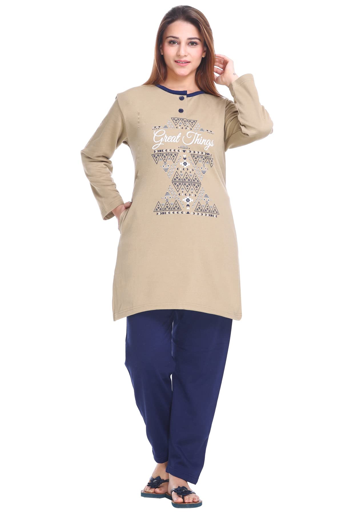 plush Women's Winter Wear Warm & Printed Night Suit Set of Shirt & Pyjama (NW-101)…-picture-22