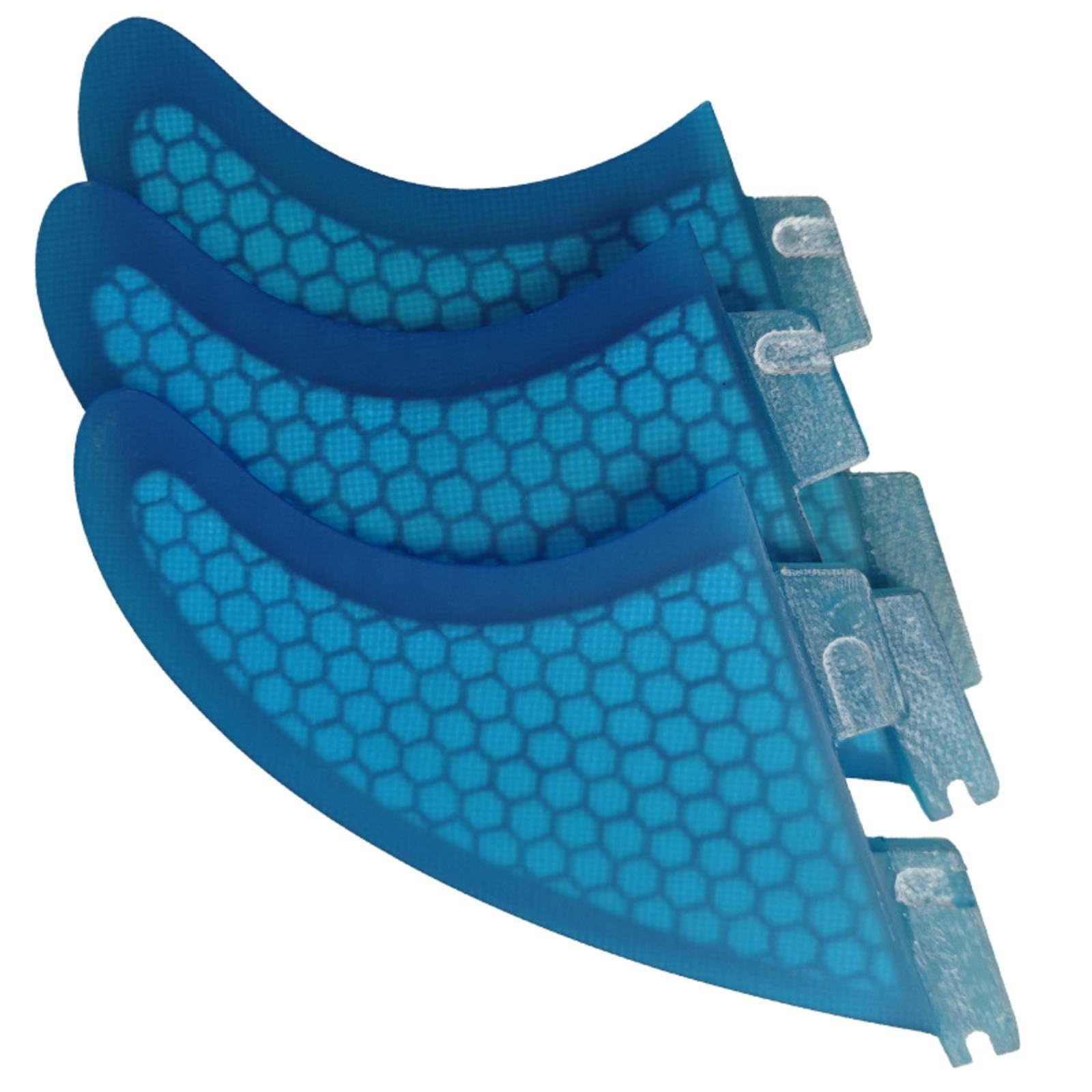 Surfboard Fin Ersatzflosse Set Surfbrettflosse Dreifachfinne Fiberglas Wabenkern Halt Passend für II Finboxen für Freizeit Übung Meer