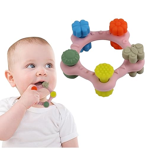 DDMY - Juguetes de dentición para bebés de 0 a 6 a 12 a 36 meses, juguetes de dentición para bebés, mordedores de silicona para bebés, mordedores de