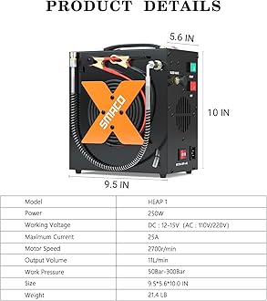 SMACO Scuba Tank with 1L Capacity Mini Scuba Tank Support About 15 Minutes Underwater Breathing Devices Diving Oxygen Tanks Scuba Cylinder for Underwater Sightseeing/Underwater Work/Backup Cylinder