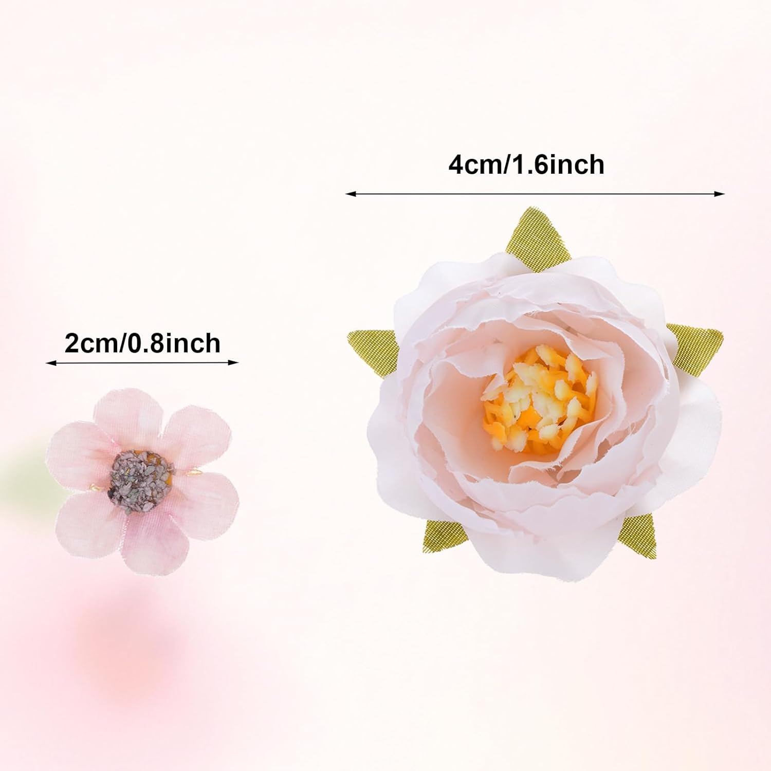 Pink Flowers Heads Mini Fake Pink Flowers Rose Daisy Faux Flowers Bulk for Craft Garland Wedding Party DIY Home Decoration(48pcs) - Image 5