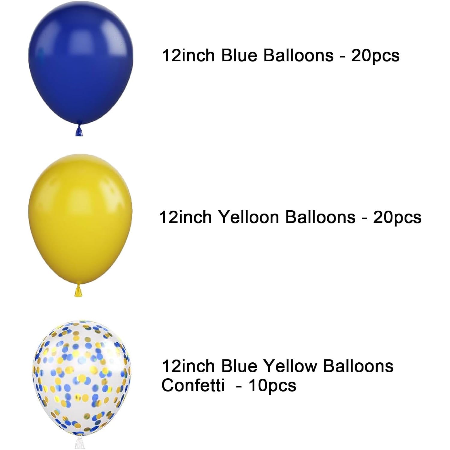 50pcs Navy Blue and Yellow Balloons 12 inch Helium Latex Balloons Suitable for Festivals Carnival and Parties - Image 2