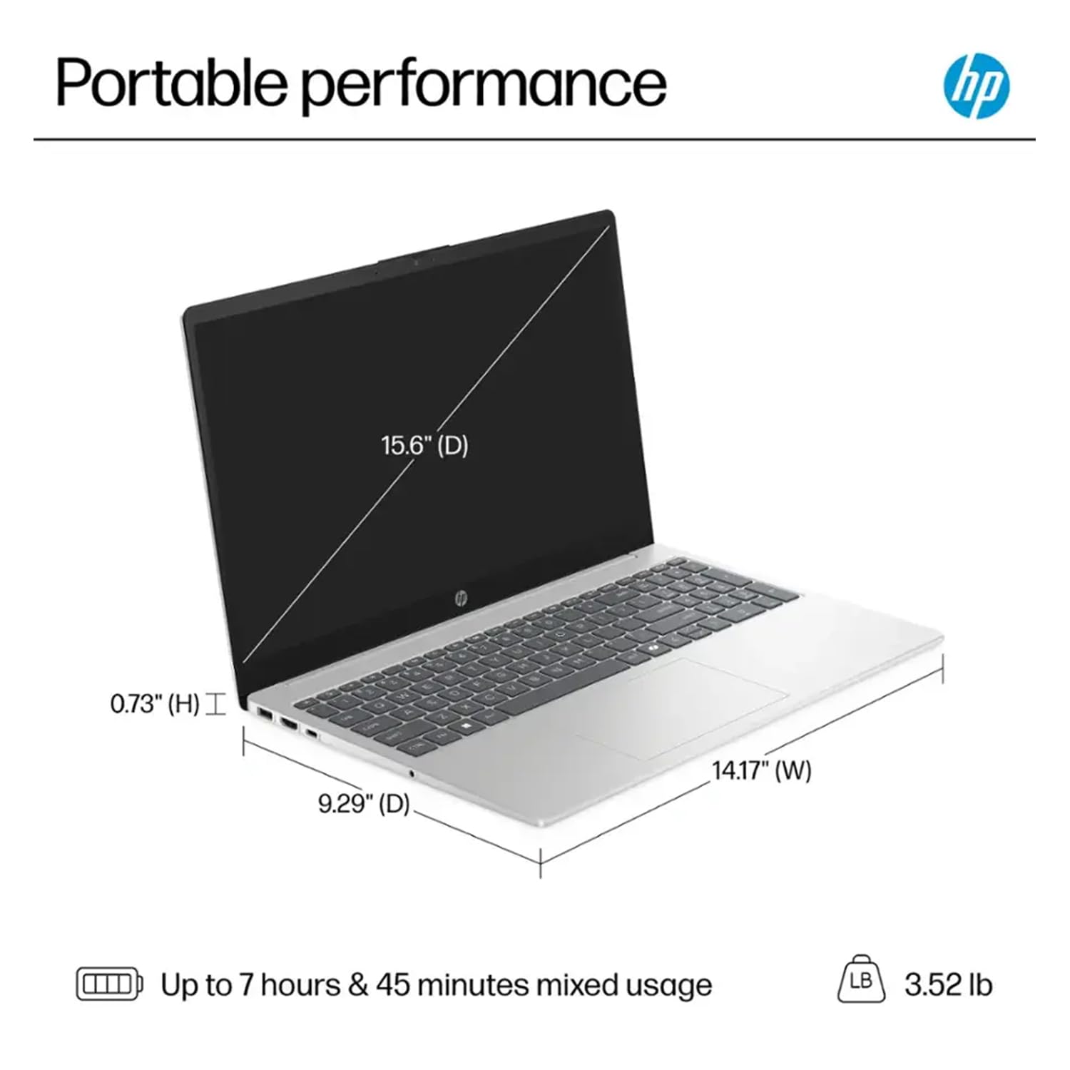 HP Ultrabook 15.6" FHD Laptop for Business & Academic | Powerful Intel Core i7-1255U up to 4.7GHz | 32GB RAM - 1TB Storage (512GB PCIe SSD&512GB External) | Webcam | Win11 Pro | WOWPC Bundle