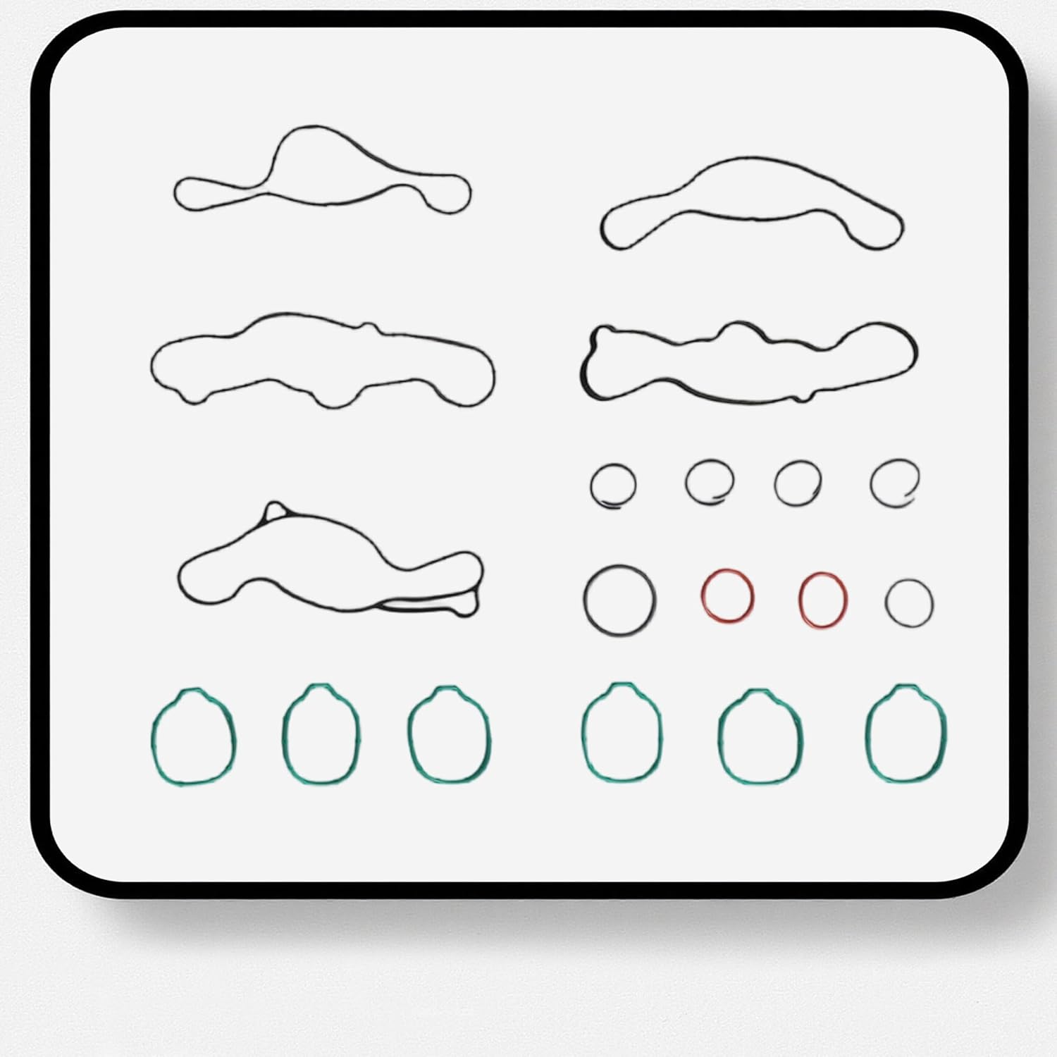 Engine Timing Chain Kit Head Gasket Bolt Set & Water Pump Fit For Ford F-150 Edge Explorer Mustang Expedition Lincoln MKS MKX Nautilus 3.5L 3.7L V6 2011-2019 HS26487PT2 BL3Z-6268-A