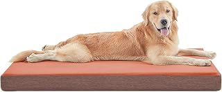 10 cm Gel-infundiertes Haustierbett aus Memory-Schaum, orthopädisches, wasserdichtes Hundebett für große und kleine Hunde, maschinenwaschbar, Kuscheltier mit abnehmbarem Bezug für Hunde und