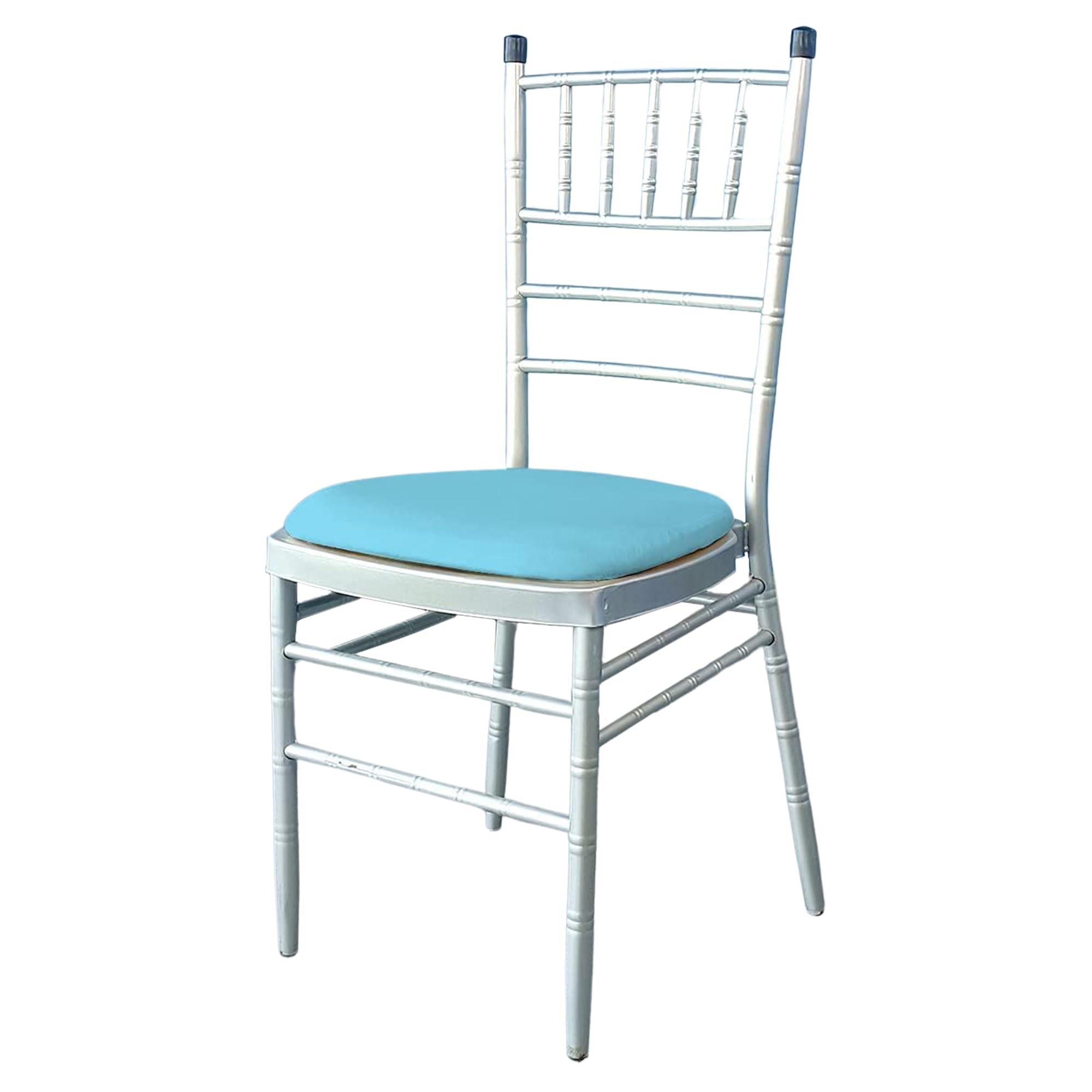 WedDecor Stretchable Spandex Chair Seat Covers, Baby Blue, 4pcs