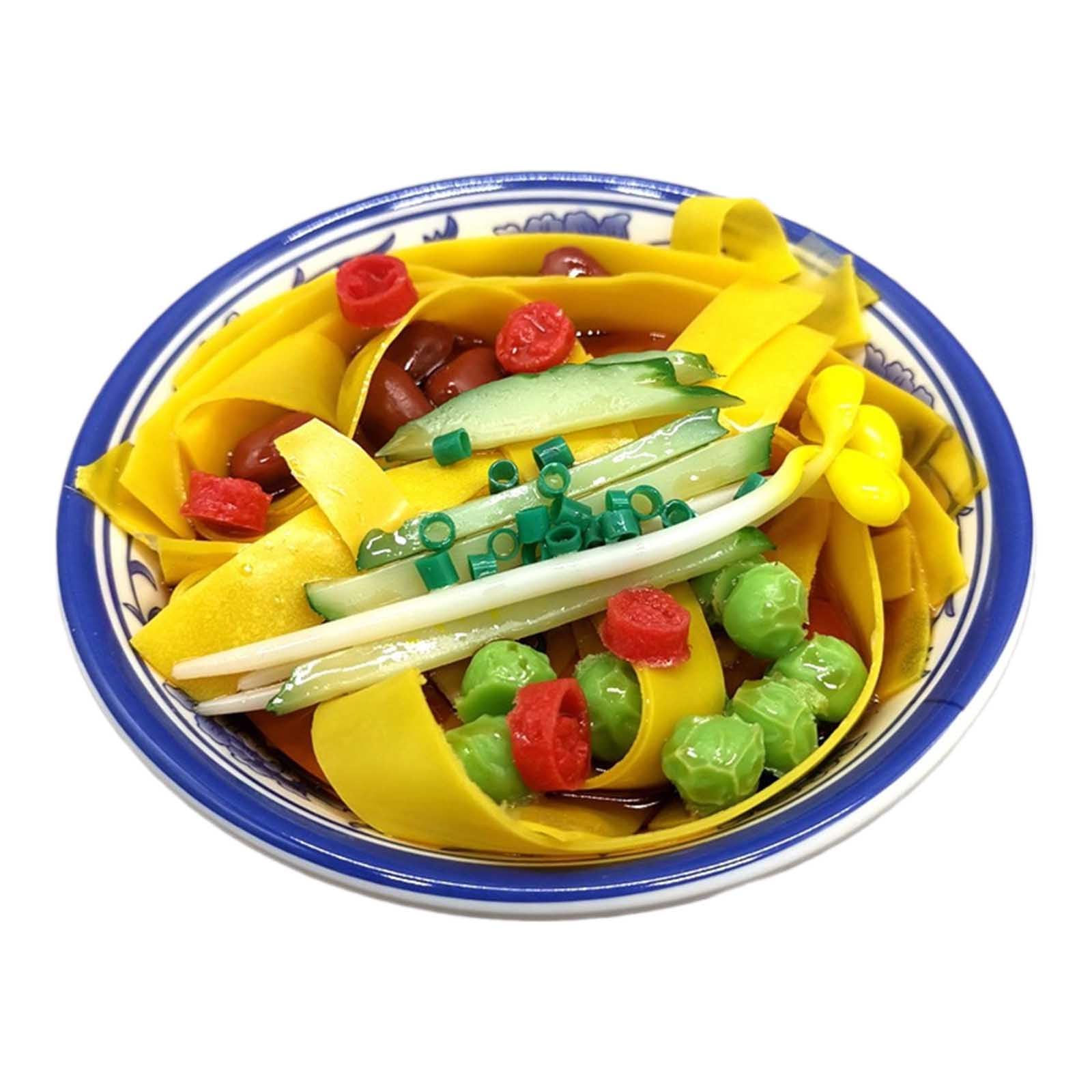 YWLUUOO Realistic Chinese Hot Cool Model Simulation Chinese Model Photo Props for Luncheonette Restaurant Display Small Dessert Plates