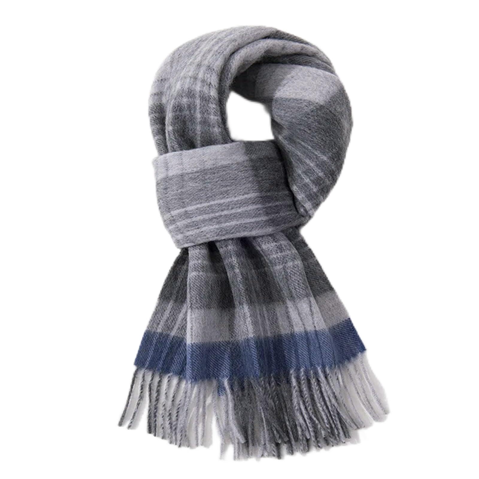 MdybF Sciarpa Uomini Sciarpa Lunghi Inverno Le Sciarpe Calde Craspelli Classici Scialcini Per Sciarpa A Quadri A Righe A Strisce