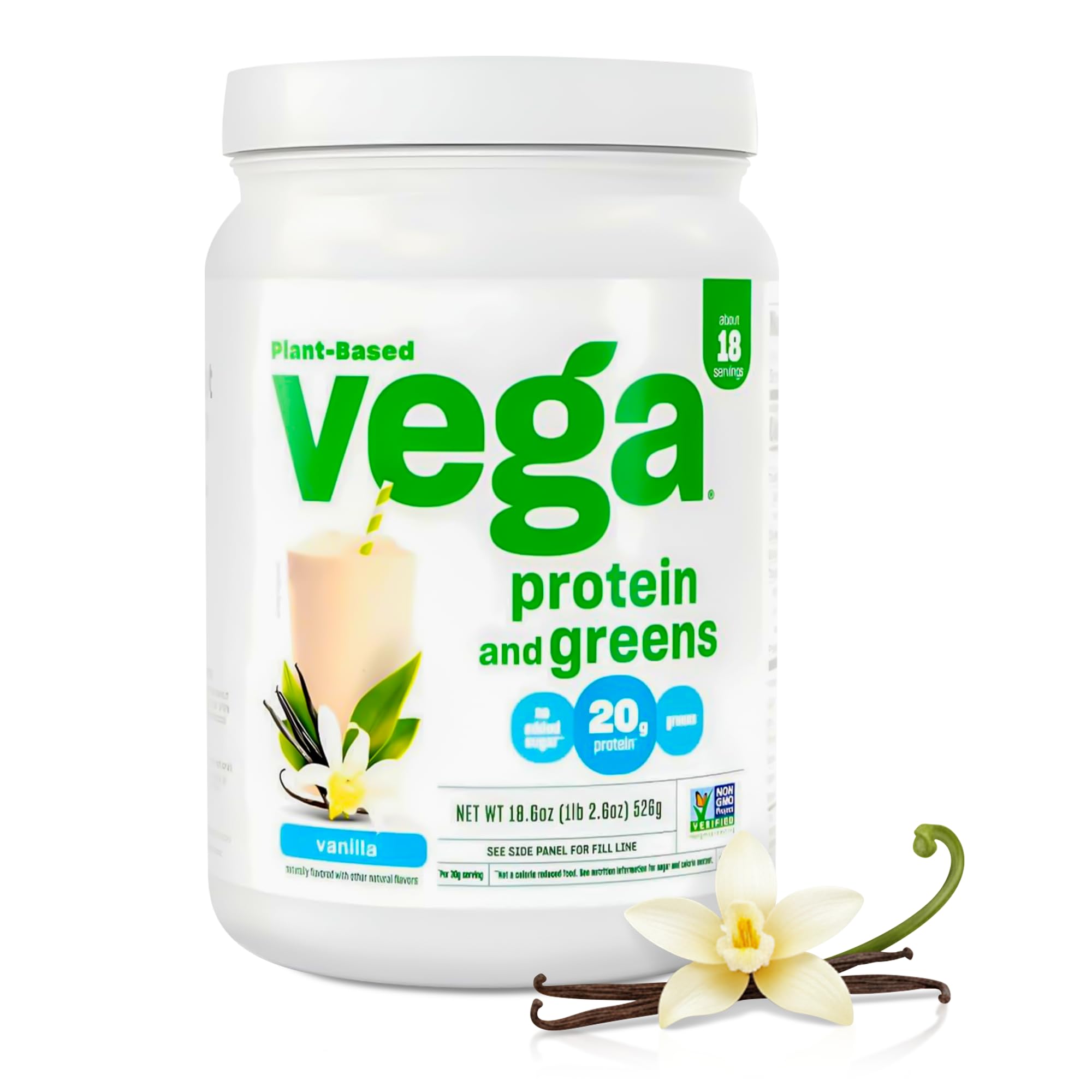 Vega Premium Protein + Supergreens, Chocolate – 20g Vegan Protein, Dairy & Gluten Free, 28.8 oz (25 Servings) — Amazon image 14