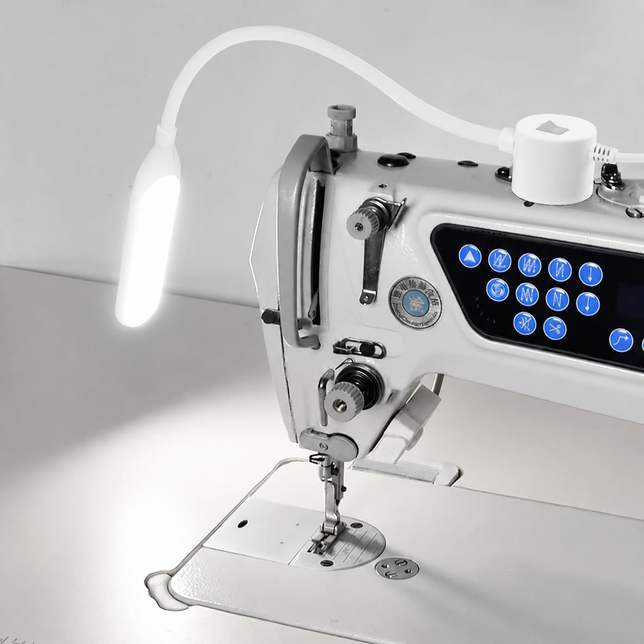 10WMild Steel Silicone Cover Sewing Machine Light with 30 LEDs – Flexible Gooseneck, Magnetic Base, 360° Adjustable, Toggle Switch -Ideal for Reading, Workbench, Lathe, Drill Press