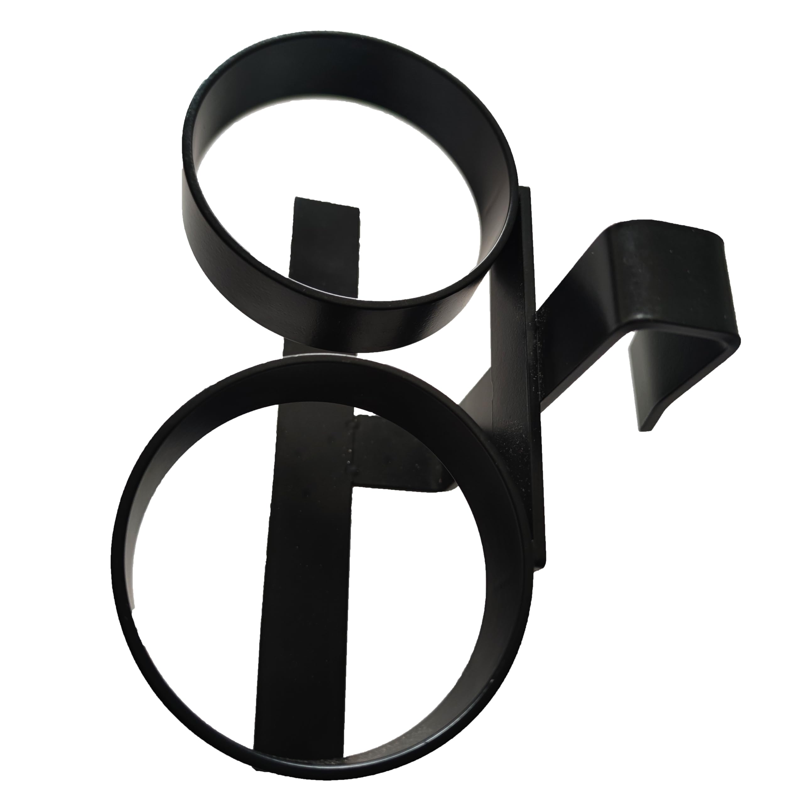 Black Metal Double-Hole Cooler Cup Holder, Suitable for YETI Tundra Coolers, Side-Mounted Beverage Rack