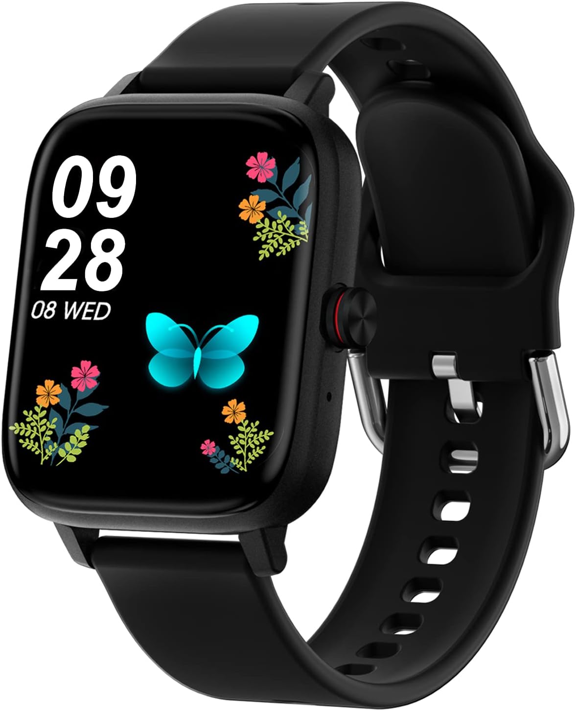 Luoba Smart Watch, 1.69'' Full Touch Answer/Make Call Android Smartwatch for Women Men Fitness Tracker with Heart Rate Sleep Monitor Calorie Step Counter Fitness Watch Compatible Android iOS (Black)
