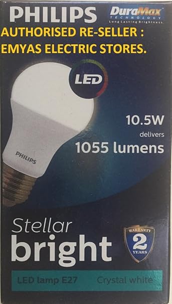 Philips Base E27 10.5-Watt LED Bulb (Pack of 6, Cool Day Light) at Rs. 406