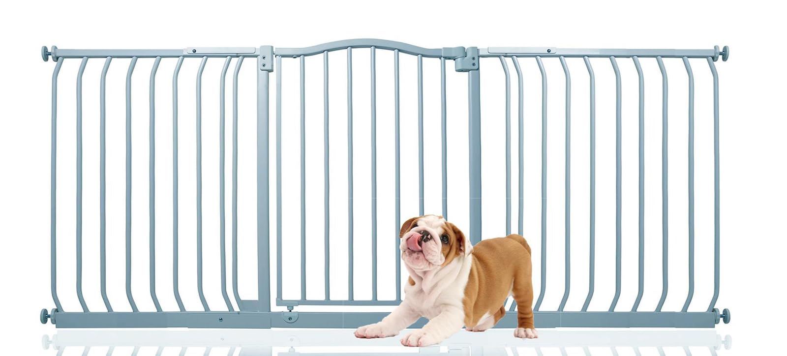 Bettacare Curved Top Dog Gate170Cm179CmMatt GreyPressure Fit Pet Gate For Dog And PuppyPet And Dog Barrier from B&Q