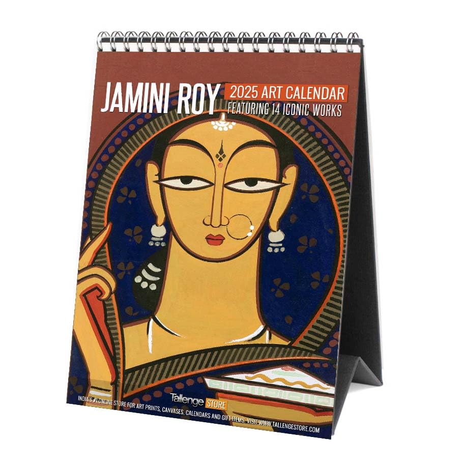 Image of Tallenge - 2025 Desk Calendar - Art By Indian Master - Jamini Roy - 6 x 9 Inches for Home & Office (Paper, Desk Calendar)