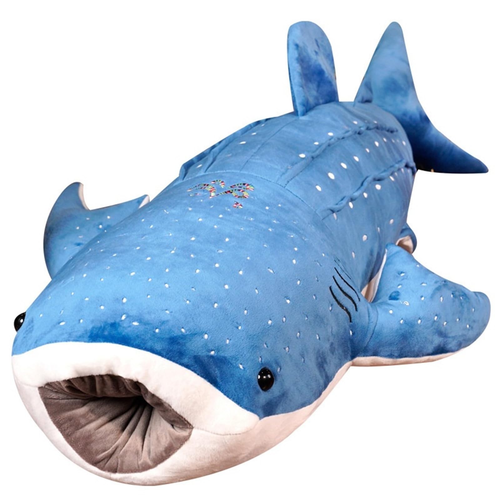 KUKUShining Whale Plush, Soft Cuddly Stuffed Animal Shark Throw Pillow Big Fish Doll Sea Creatures Plushie Toy Birthday Gift for Childrens(Blue,75cm/29.5in)