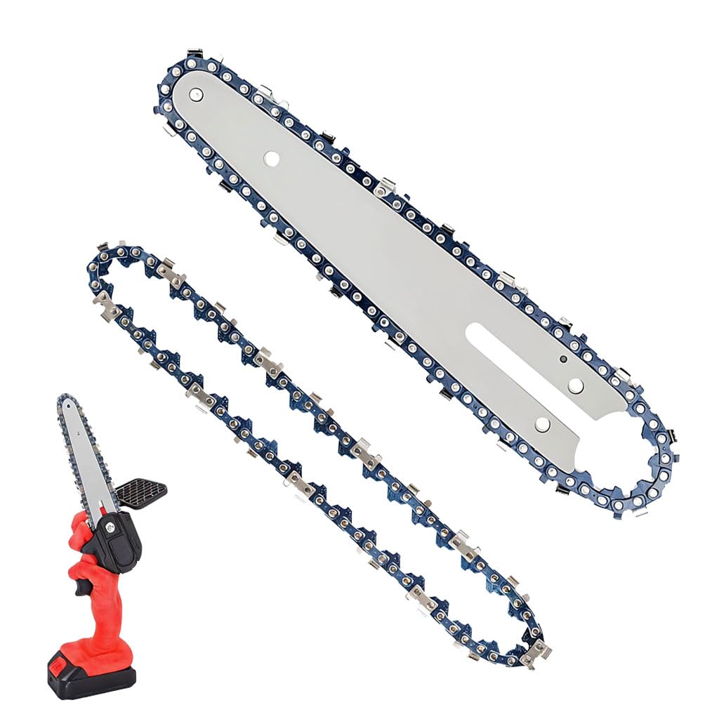 HASTHIP® 2Pcs Chainsaw Saw Chain 6 inches Chainsaw Saw Chain with Guide Rail Universal for Wood Cutting,Tree Pruning