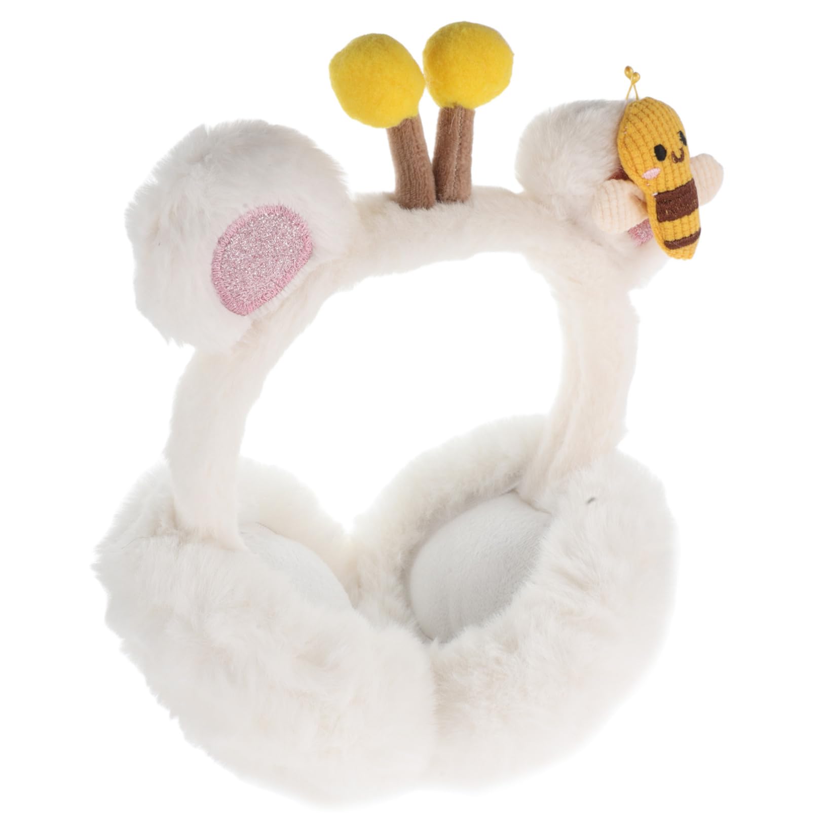 Beavorty Thick Plush Bee Ear Kids Winter Earmuff Cold Weather Ear Cover for Women Girls Boys