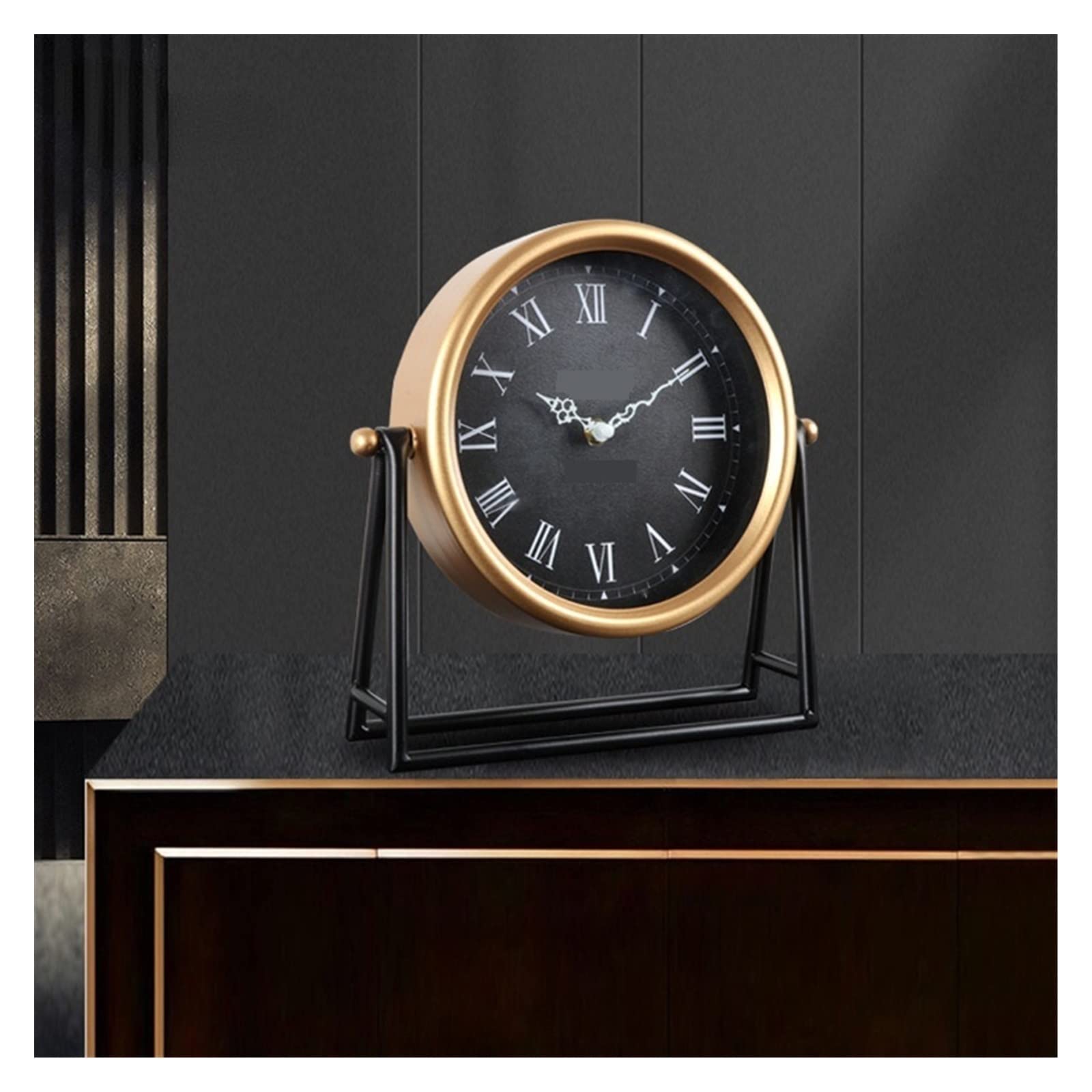 Horloge de table créative en fer forgé pour un bureau design et calme
