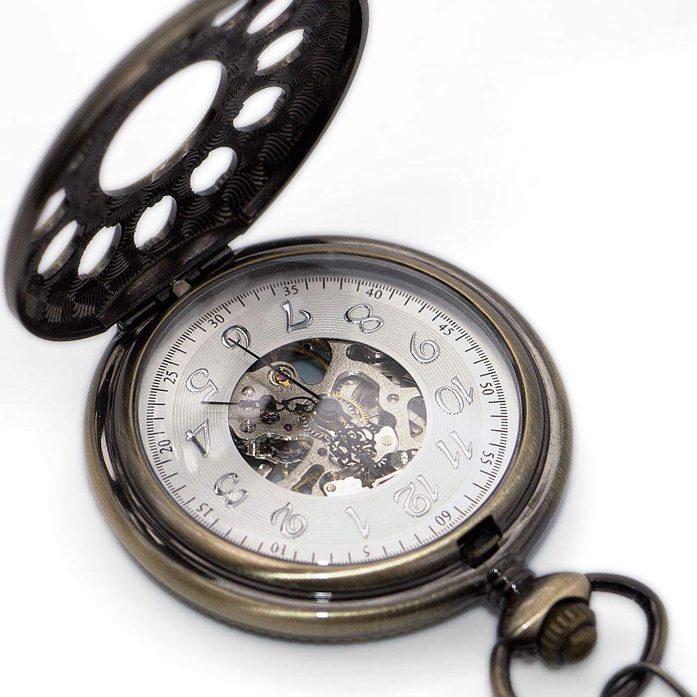 Pocket Watch einzigartige Sonnenblume Hollow Design Mechanische Taschenuhr Männliche Uhr Retro Skelett Hand Wind Fob Uhren