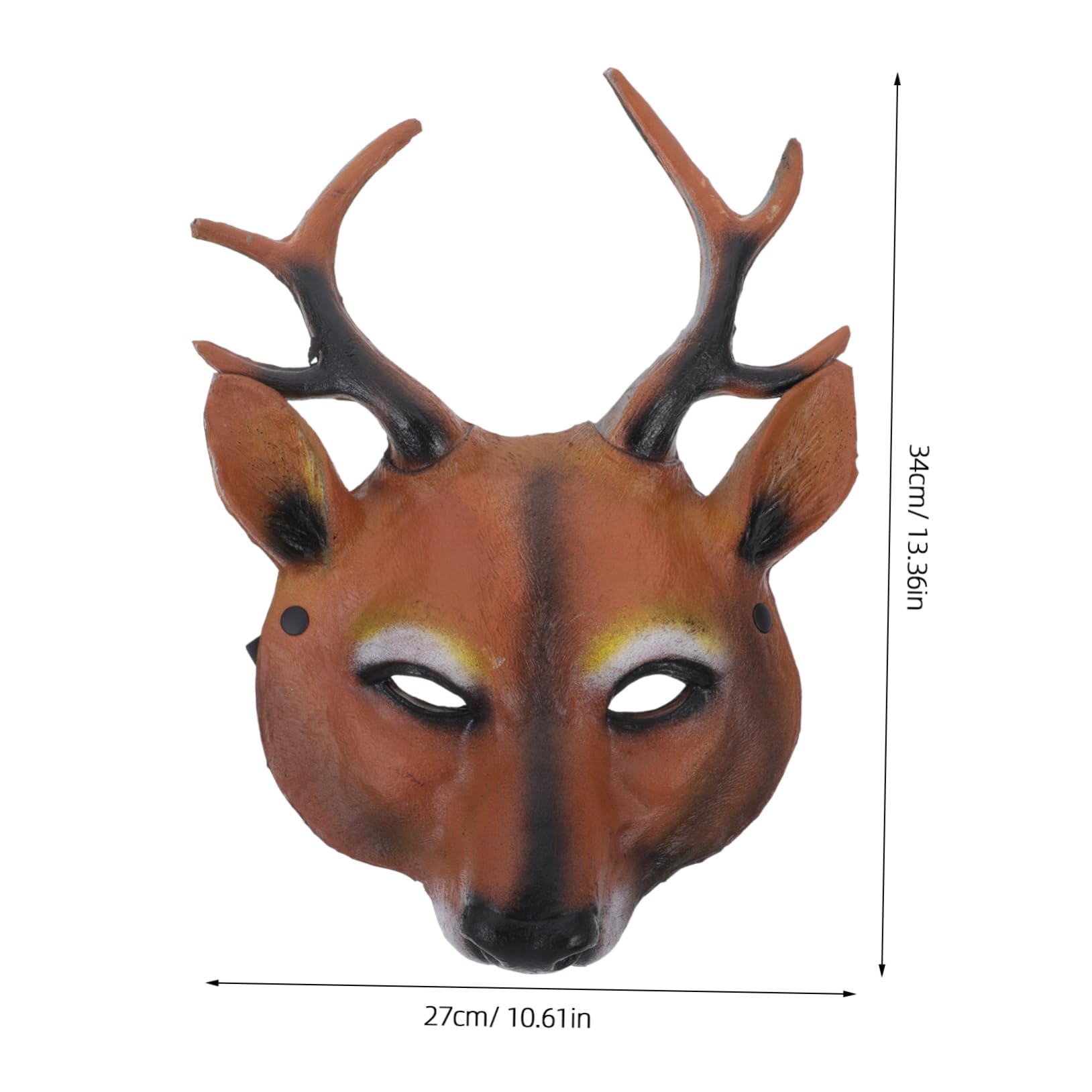 JOINPAYA Mask for Halloween and Xmas Parties Lightweight Pu Material Comfortable Animal Cosplay Prop for Festive Decorations and