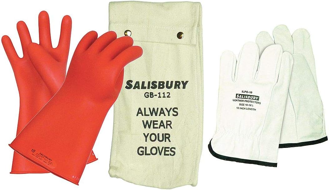 Salisbury Insulated Glove Kit, Class 0, Red, 11"L, Size 12; One Pair