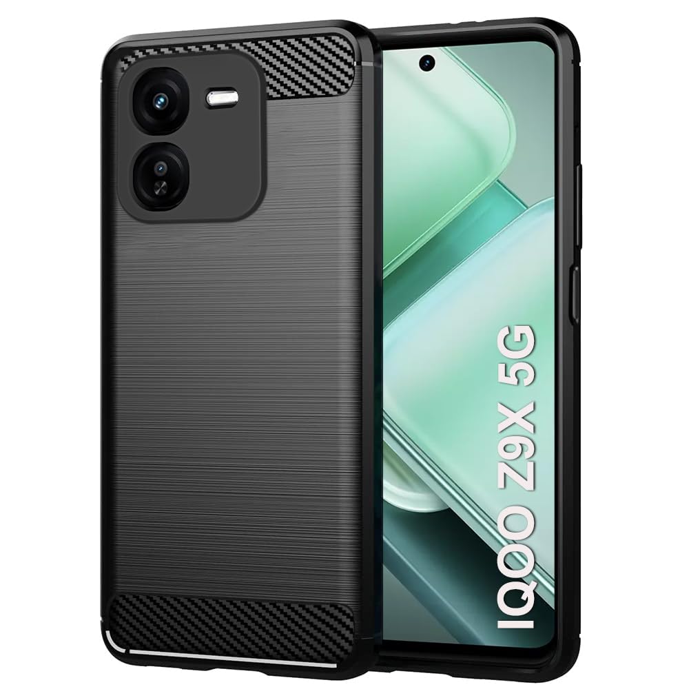 TheGiftKart Rugged Shockproof Back Cover Case for iQOO Z9X 5G | Total Camera Protection | Anti-Fingerprint Finish | Stylish Design | 360 Degree Protection Back Cover for iQOO Z9X 5G (TPU, Black) (B0D4YRMQNV) Amazon Price History, Amazon Price Tracker