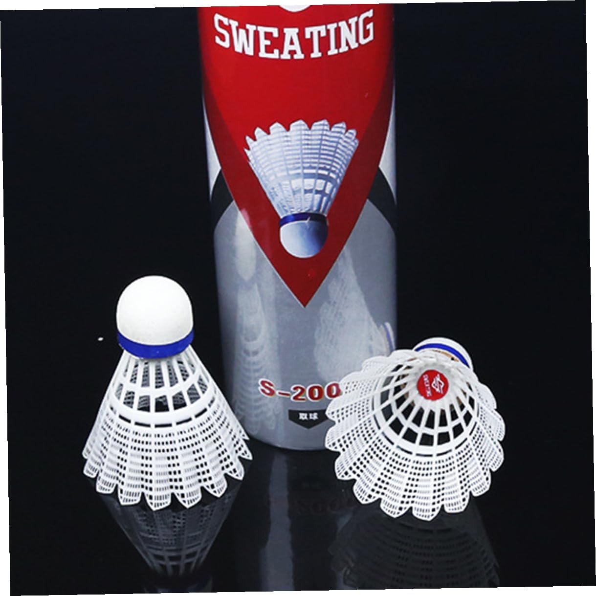 6pcs White Plastic Badminton Shuttlecocks Nylon Training Balls Lightweight Stable for Beginners Family Fitness Exercise