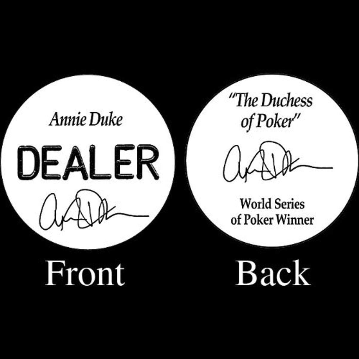 Trademark Poker Annie Duke Professional Collector's Dealer Button