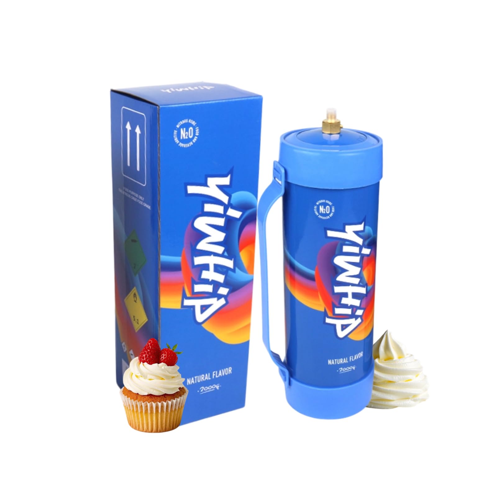 3.3L Original Cream Charger 2000g Professional Whipped Cream Canister for Baking Coffee Desserts Commercial Home Use Single Unit