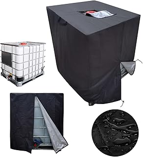 IBC Tote Cover 275 Gallon,420D Water Tank Protective Cover, Zipper Tote Cover,Suitable for 1001L Outdoor,Garden, Camping Water Tank