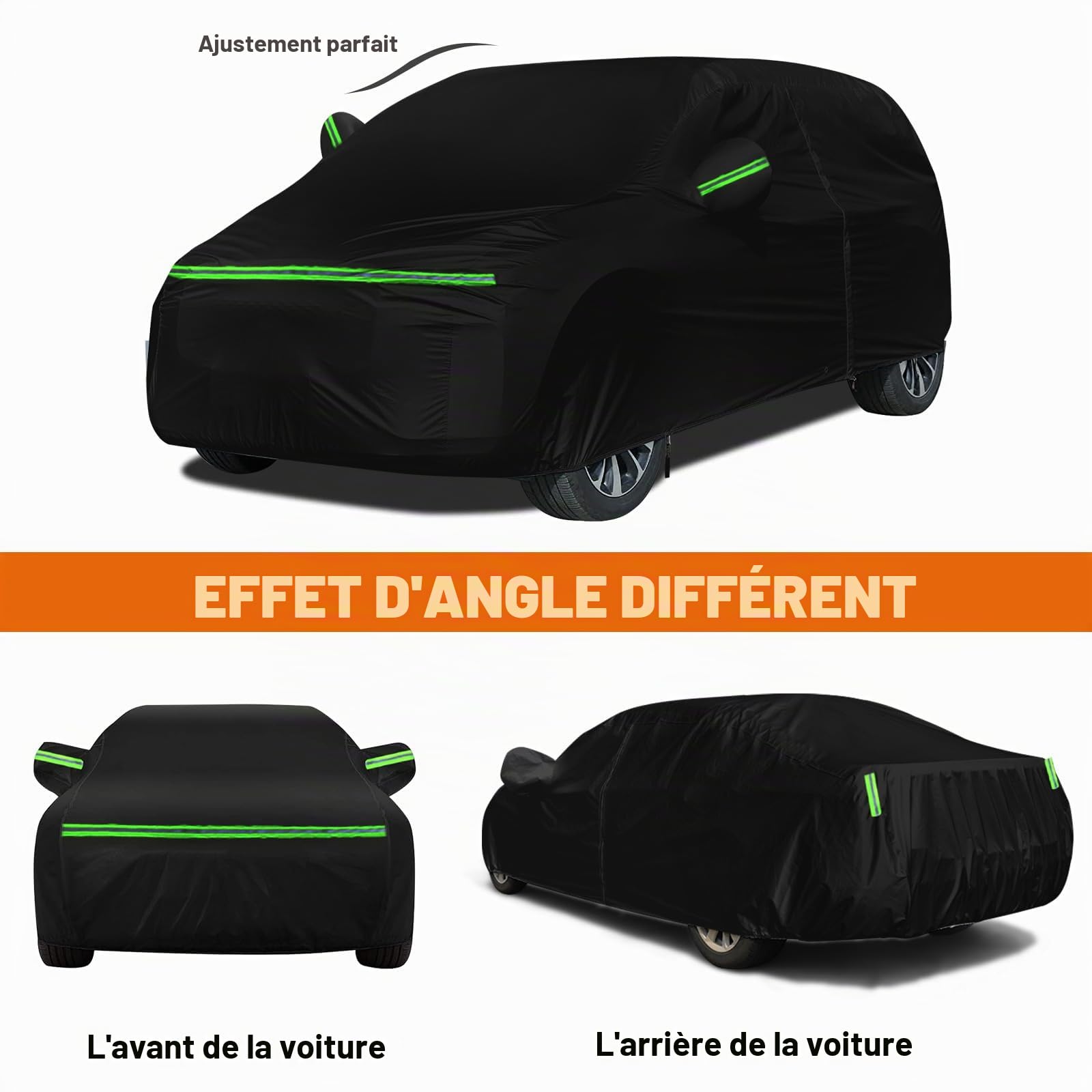 Bache Voiture Exterieur Remplacement pour 1999-2014 Opel Zafira A/B/OPC, Complètes Housse Protection Voiture 100% Etanche Anti Soleil Neige Poussière, Bâche de Protection avec porte à glissière