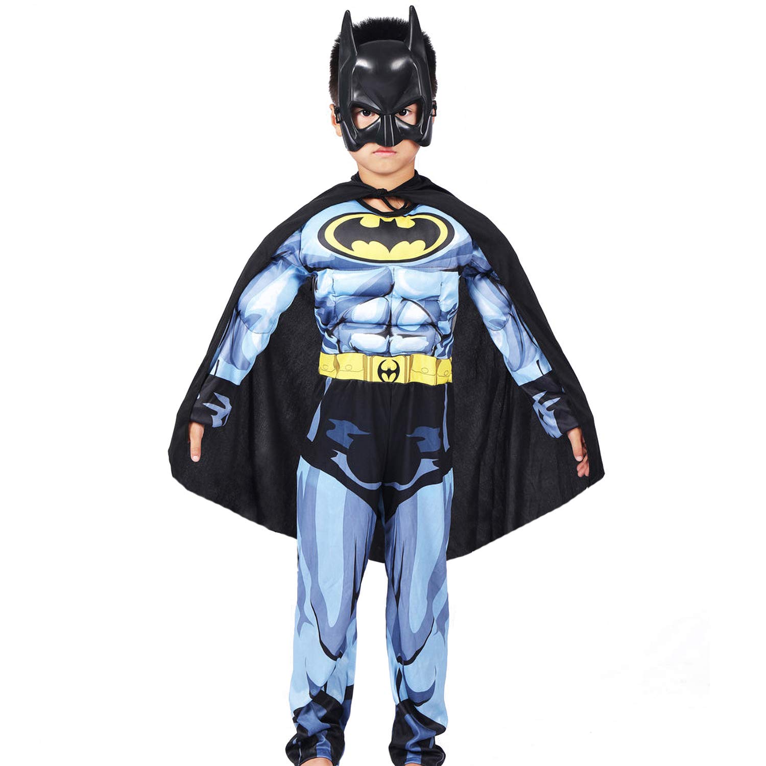 VRITRAZ Halloween Cosplay Costume Superheros Fancy Dress Muscular Arms Soft Fabric for Kids